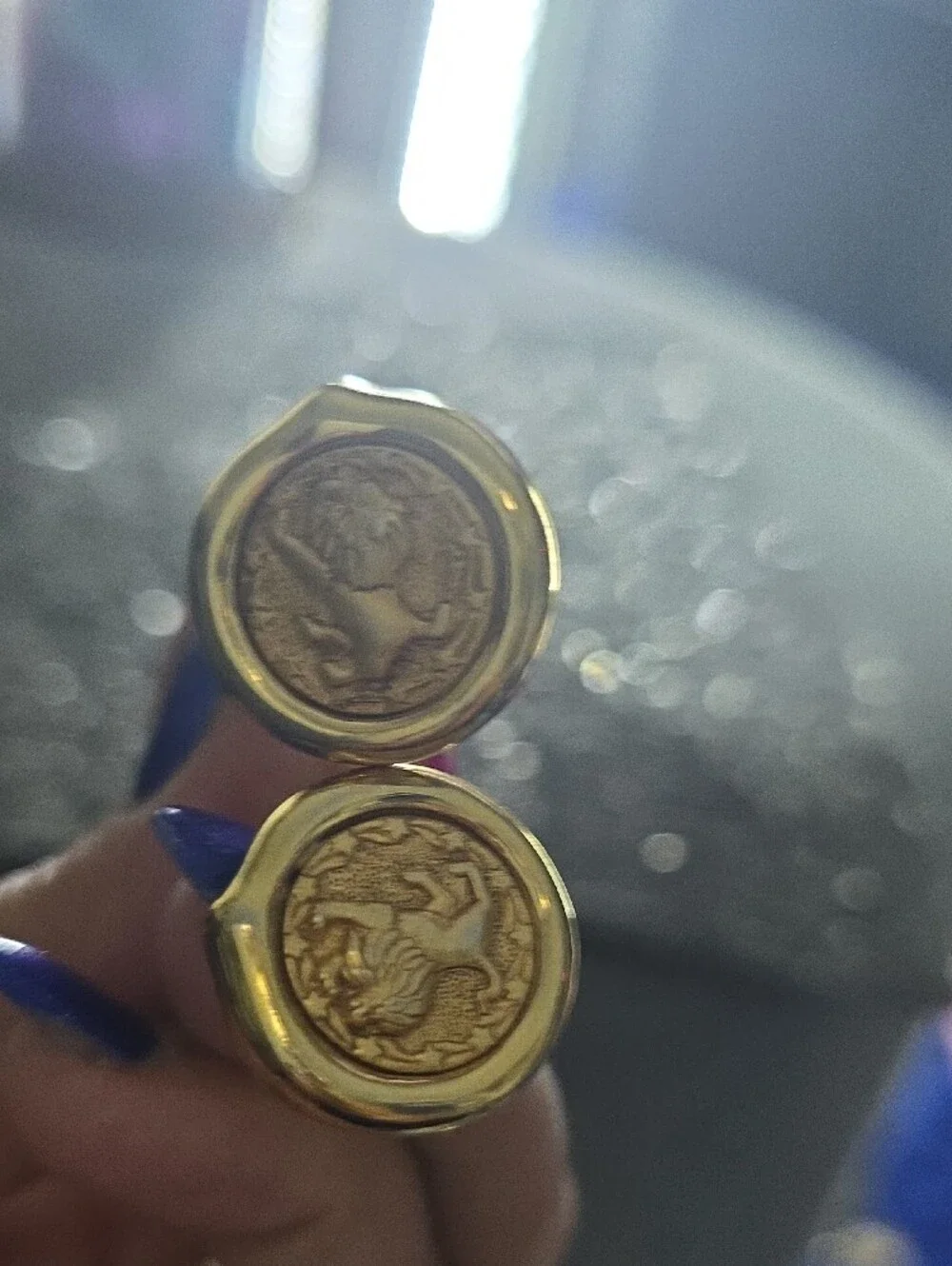 Vintage cufflinks raised